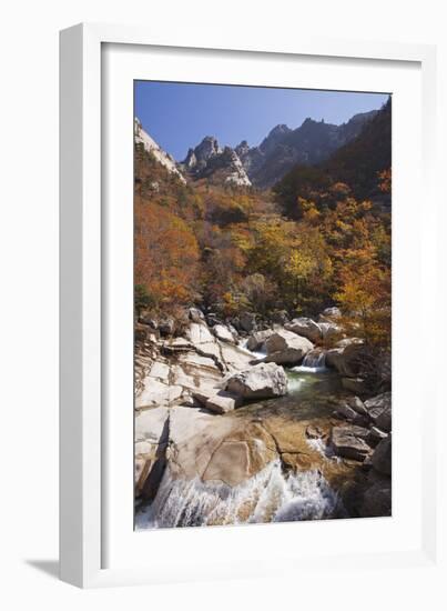 North Korea, Kumgang. Kumgang Mountains in Autumn.-Katie Garrod-Framed Photographic Print