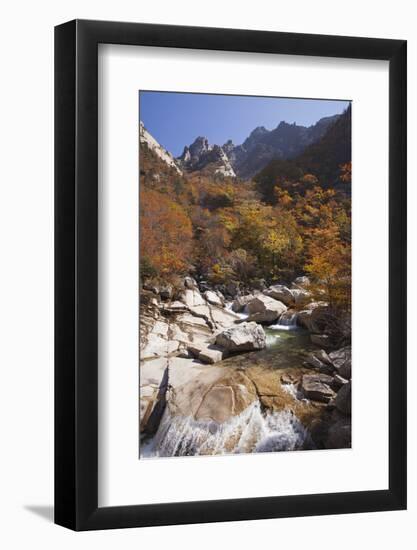 North Korea, Kumgang. Kumgang Mountains in Autumn.-Katie Garrod-Framed Photographic Print