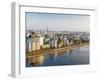 North Korea, Pyongyang, Elevated City Skyline Including the Ryugyong Hotel and Taedong River-Gavin Hellier-Framed Photographic Print