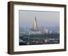 North Korea, Pyongyang, Elevated City Skyline View Towards the Ryugyong Hotel-Gavin Hellier-Framed Photographic Print