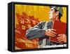 North Korea, Pyongyang, Painting in the Korean Art Museum-Gavin Hellier-Framed Stretched Canvas