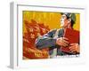 North Korea, Pyongyang, Painting in the Korean Art Museum-Gavin Hellier-Framed Photographic Print