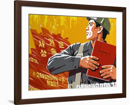 North Korea, Pyongyang, Painting in the Korean Art Museum-Gavin Hellier-Framed Photographic Print