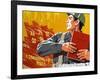 North Korea, Pyongyang, Painting in the Korean Art Museum-Gavin Hellier-Framed Photographic Print