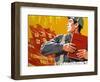 North Korea, Pyongyang, Painting in the Korean Art Museum-Gavin Hellier-Framed Photographic Print