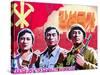 North Korea, Pyongyang, Propaganda Poster-Gavin Hellier-Stretched Canvas