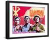 North Korea, Pyongyang, Propaganda Poster-Gavin Hellier-Framed Photographic Print