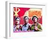 North Korea, Pyongyang, Propaganda Poster-Gavin Hellier-Framed Photographic Print