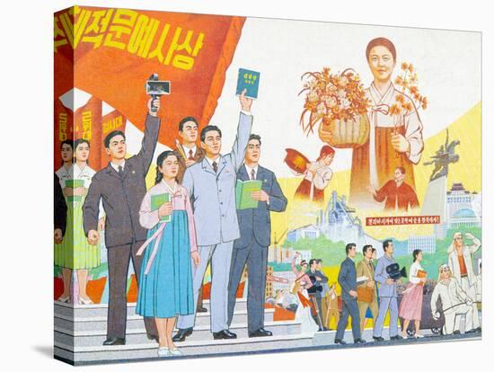 North Korea, Pyongyang, Pyongyang Film Studios, Wall Murals-Gavin Hellier-Stretched Canvas