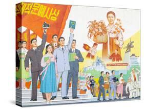 North Korea, Pyongyang, Pyongyang Film Studios, Wall Murals-Gavin Hellier-Stretched Canvas