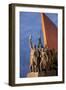 North Korea, Pyongyang. the Socialist Revolution Stone Monument Lined with 228 Bronze Figures-Katie Garrod-Framed Photographic Print