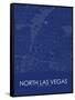 North Las Vegas, United States of America Blue Map-null-Framed Stretched Canvas