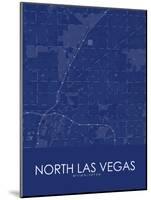 North Las Vegas, United States of America Blue Map-null-Mounted Poster