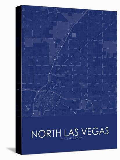 North Las Vegas, United States of America Blue Map-null-Stretched Canvas