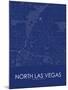 North Las Vegas, United States of America Blue Map-null-Mounted Poster