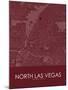 North Las Vegas, United States of America Red Map-null-Mounted Poster