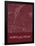 North Las Vegas, United States of America Red Map-null-Framed Poster