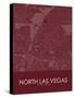 North Las Vegas, United States of America Red Map-null-Stretched Canvas