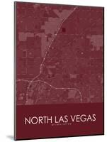 North Las Vegas, United States of America Red Map-null-Mounted Poster
