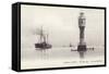 North Lighthouse, Bitter Lakes, Suez Canal, Egypt-null-Framed Stretched Canvas