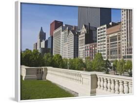 North Michigan Avenue by Millennium Park, Chicago, Illinois, USA-Amanda Hall-Framed Photographic Print