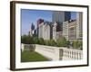 North Michigan Avenue by Millennium Park, Chicago, Illinois, USA-Amanda Hall-Framed Photographic Print