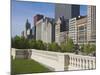 North Michigan Avenue by Millennium Park, Chicago, Illinois, USA-Amanda Hall-Mounted Photographic Print