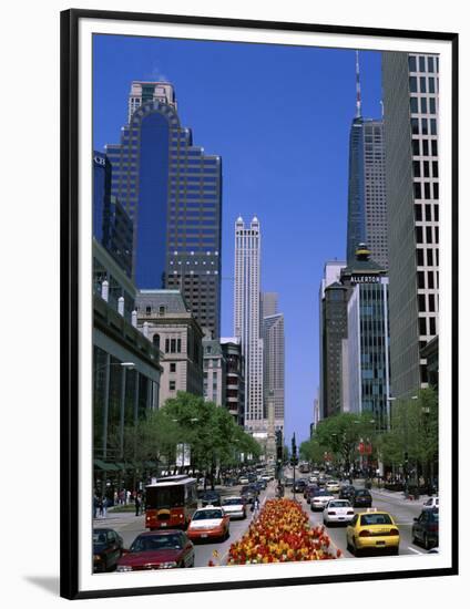 North Michigan Avenue Chicago Illinois USA-null-Framed Photographic Print