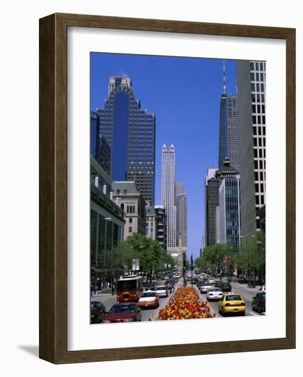 North Michigan Avenue Chicago Illinois USA-null-Framed Photographic Print