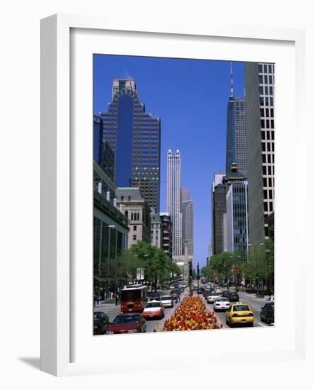 North Michigan Avenue Chicago Illinois USA-null-Framed Photographic Print