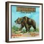 North Ontario, California, Nucleus Bear Brand Citrus Label-Lantern Press-Framed Art Print