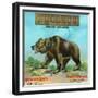 North Ontario, California, Nucleus Bear Brand Citrus Label-Lantern Press-Framed Premium Giclee Print