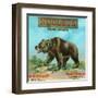 North Ontario, California, Nucleus Bear Brand Citrus Label-Lantern Press-Framed Art Print