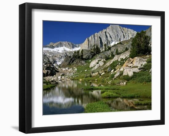 North Peak and Meadow, 20-Lakes Basin-Doug Meek-Framed Photographic Print