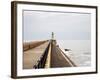 North Pier and Lighthouse, Tynemouth, North Tyneside, Tyne and Wear, England, United Kingdom, Europ-Mark Sunderland-Framed Photographic Print