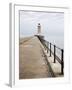 North Pier and Lighthouse, Tynemouth, North Tyneside, Tyne and Wear, England, United Kingdom, Europ-Mark Sunderland-Framed Photographic Print