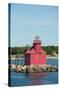 North Pierhead Lighthouse, Sturgeon Bay, Door County, Wisconsin, USA-Cindy Miller Hopkins-Stretched Canvas