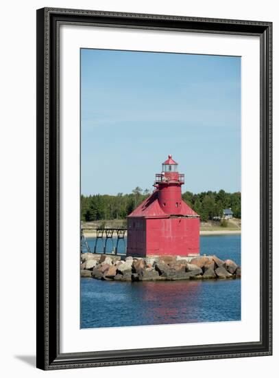 North Pierhead Lighthouse, Sturgeon Bay, Door County, Wisconsin, USA-Cindy Miller Hopkins-Framed Photographic Print