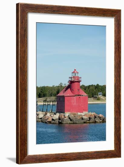 North Pierhead Lighthouse, Sturgeon Bay, Door County, Wisconsin, USA-Cindy Miller Hopkins-Framed Photographic Print