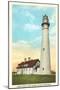 North Point Lighthouse, Racine, Wisconsin-null-Mounted Art Print