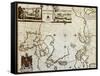 North Pole And Adjoining Lands Old Map. Created By Moses Pitt, Published In Oxford, 1680-marzolino-Framed Stretched Canvas