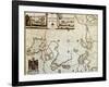 North Pole And Adjoining Lands Old Map. Created By Moses Pitt, Published In Oxford, 1680-marzolino-Framed Art Print