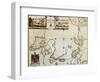 North Pole And Adjoining Lands Old Map. Created By Moses Pitt, Published In Oxford, 1680-marzolino-Framed Art Print
