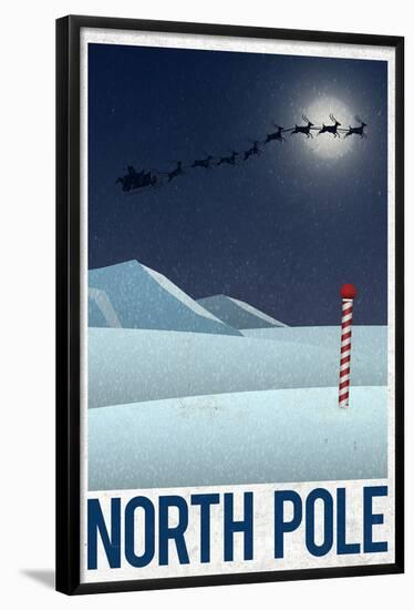 North Pole Retro Travel-null-Framed Poster