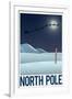 North Pole Retro Travel-null-Framed Art Print