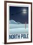 North Pole Retro Travel-null-Framed Art Print