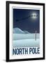 North Pole Retro Travel-null-Framed Art Print