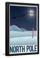 North Pole Retro Travel-null-Framed Poster