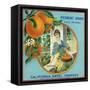 North Pomona, California, Piedmont Brand Citrus Label-Lantern Press-Framed Stretched Canvas