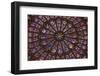 North Rose Window Virgin Mary Jesus Disciples Stained Glass Notre Dame Cathedral Paris, France-William Perry-Framed Photographic Print